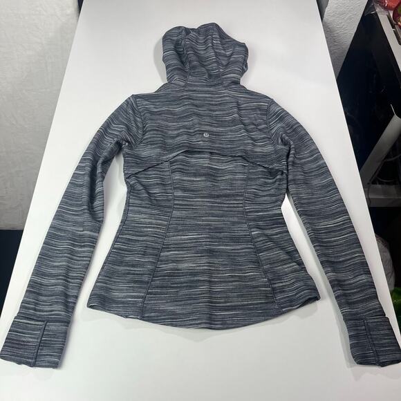 Lululemon Hooded Define Jacket Womens Sz6 W4BF8S Nulu Mini Space Dye Herringbone - Picture 12 of 16